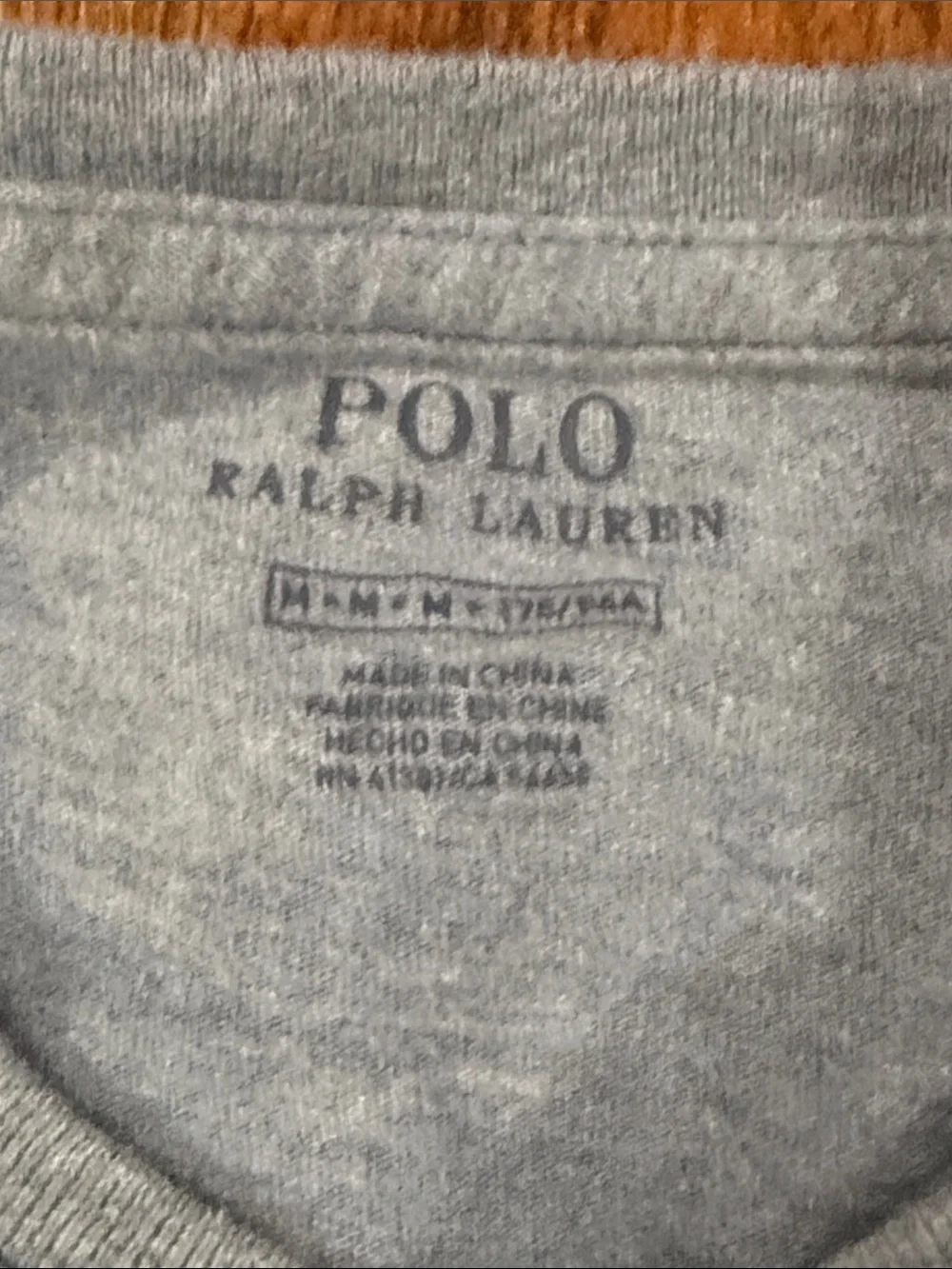 Polo by Ralph Lauren Heather Gray V-Neck Tee with Navy Pony